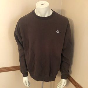 brown champion crewneck